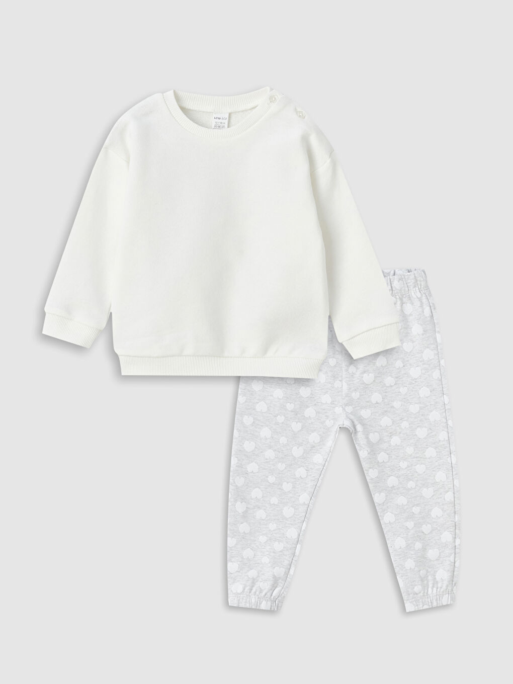 Ensemble Sweat-Shirt et Pantalon de Survêtement Bébé Fille Col Rond 2 Pièces