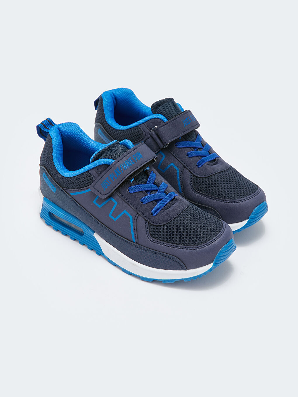 Mavi Bağcık ve Cırt Cırtlı Erkek Çocuk Spor Ayakkabı