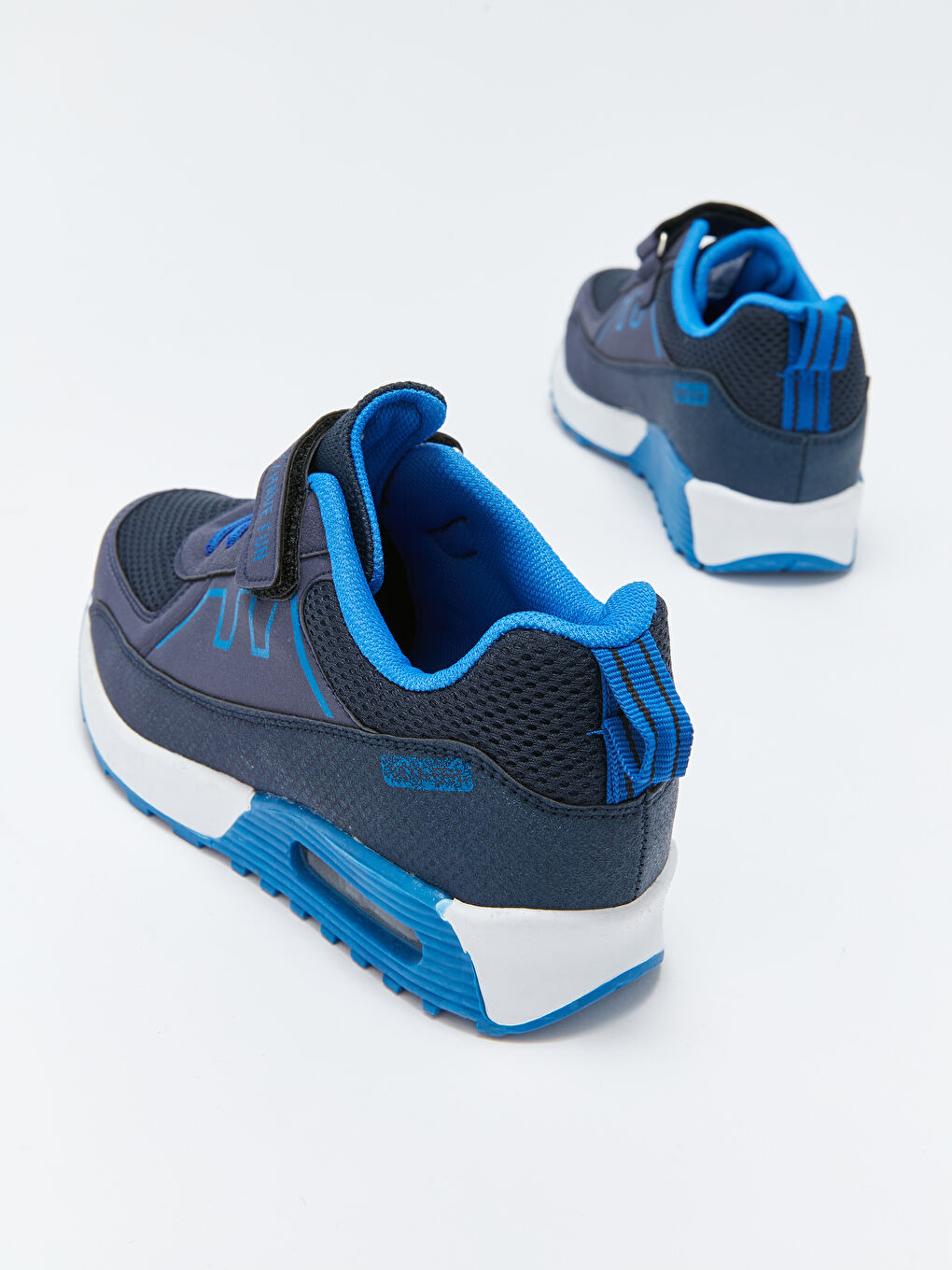 Mavi Bağcık ve Cırt Cırtlı Erkek Çocuk Spor Ayakkabı-4