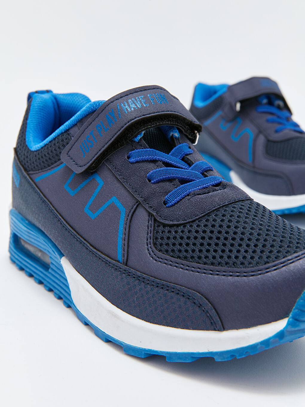 Mavi Bağcık ve Cırt Cırtlı Erkek Çocuk Spor Ayakkabı-5