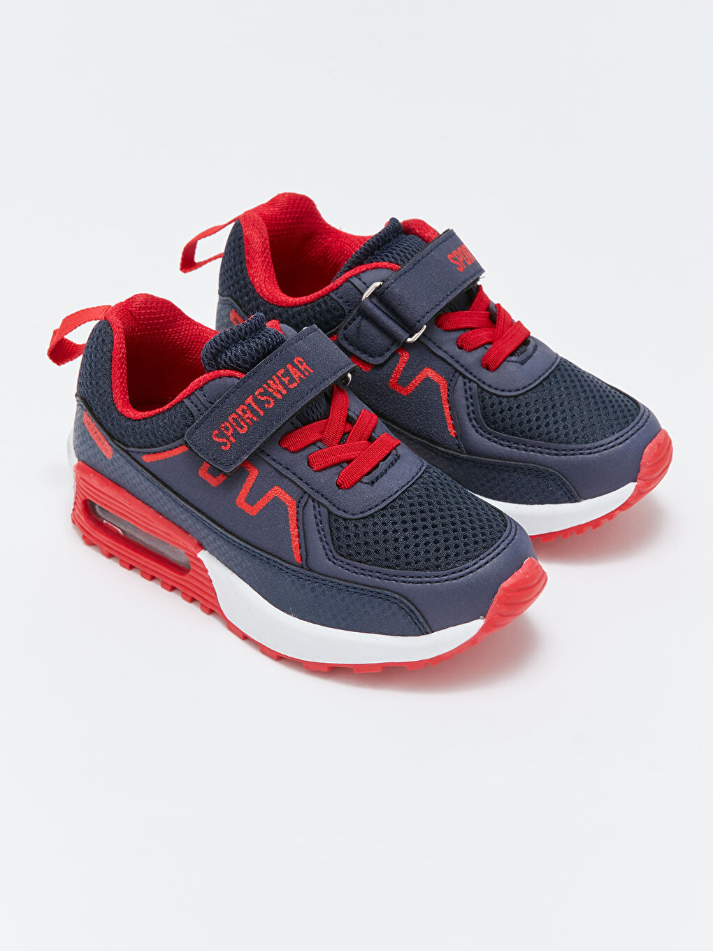 Lacivert Bağcık ve Cırt Cırtlı Erkek Çocuk Spor Ayakkabı