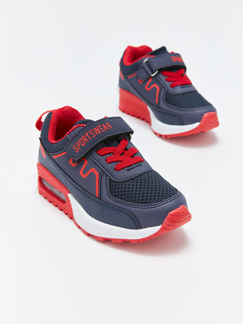 Lacivert Bağcık ve Cırt Cırtlı Erkek Çocuk Spor Ayakkabı-2