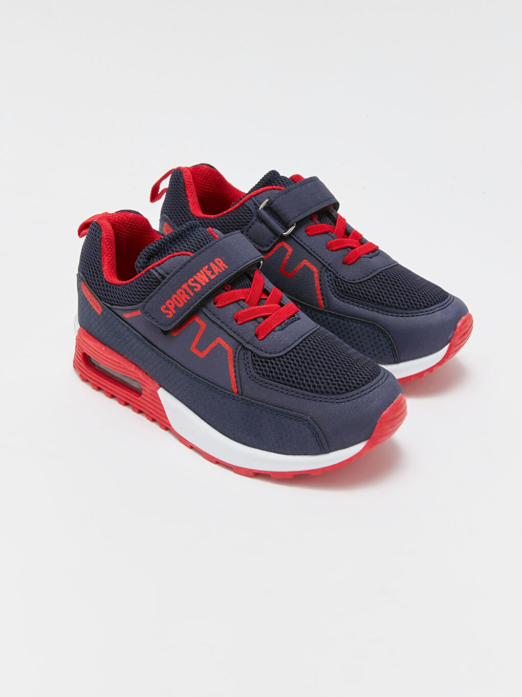 Lacivert Bağcık ve Cırt Cırtlı Erkek Çocuk Spor Ayakkabı