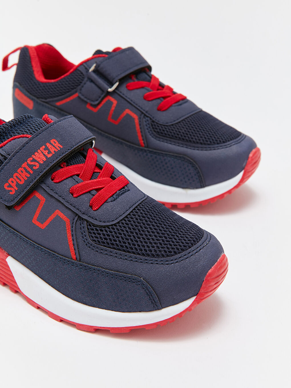 Lacivert Bağcık ve Cırt Cırtlı Erkek Çocuk Spor Ayakkabı-2