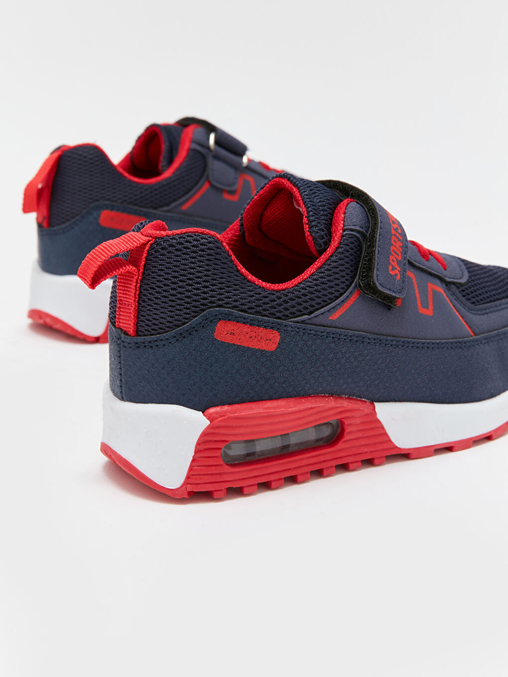 Lacivert Bağcık ve Cırt Cırtlı Erkek Çocuk Spor Ayakkabı-4