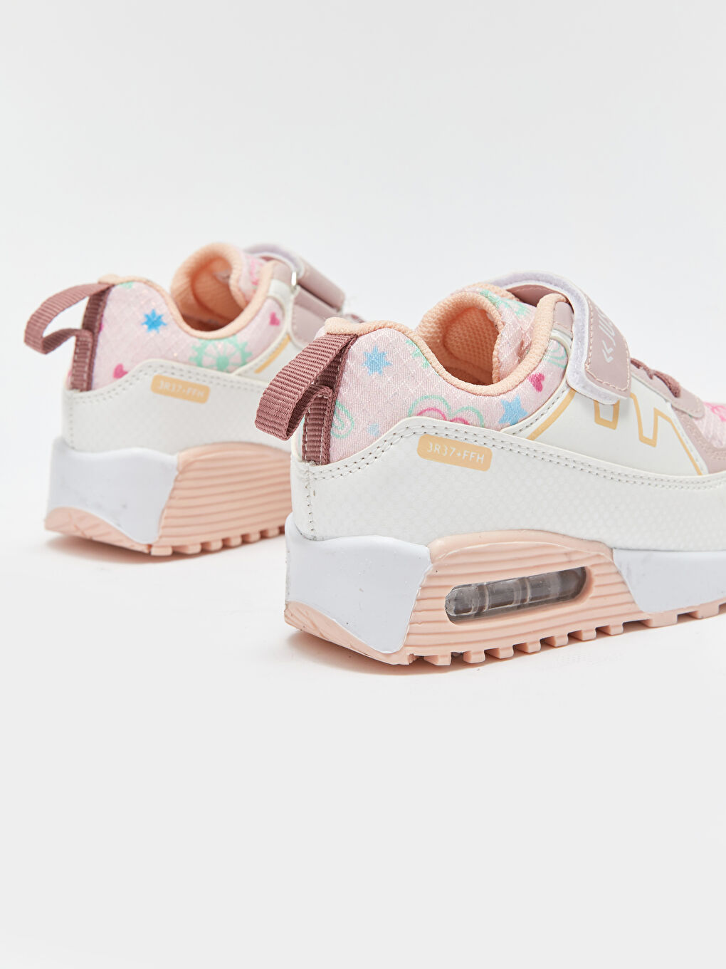 Pembe Cırt Cırtlı Renk Bloklu Kız Çocuk Spor Ayakkabı-4