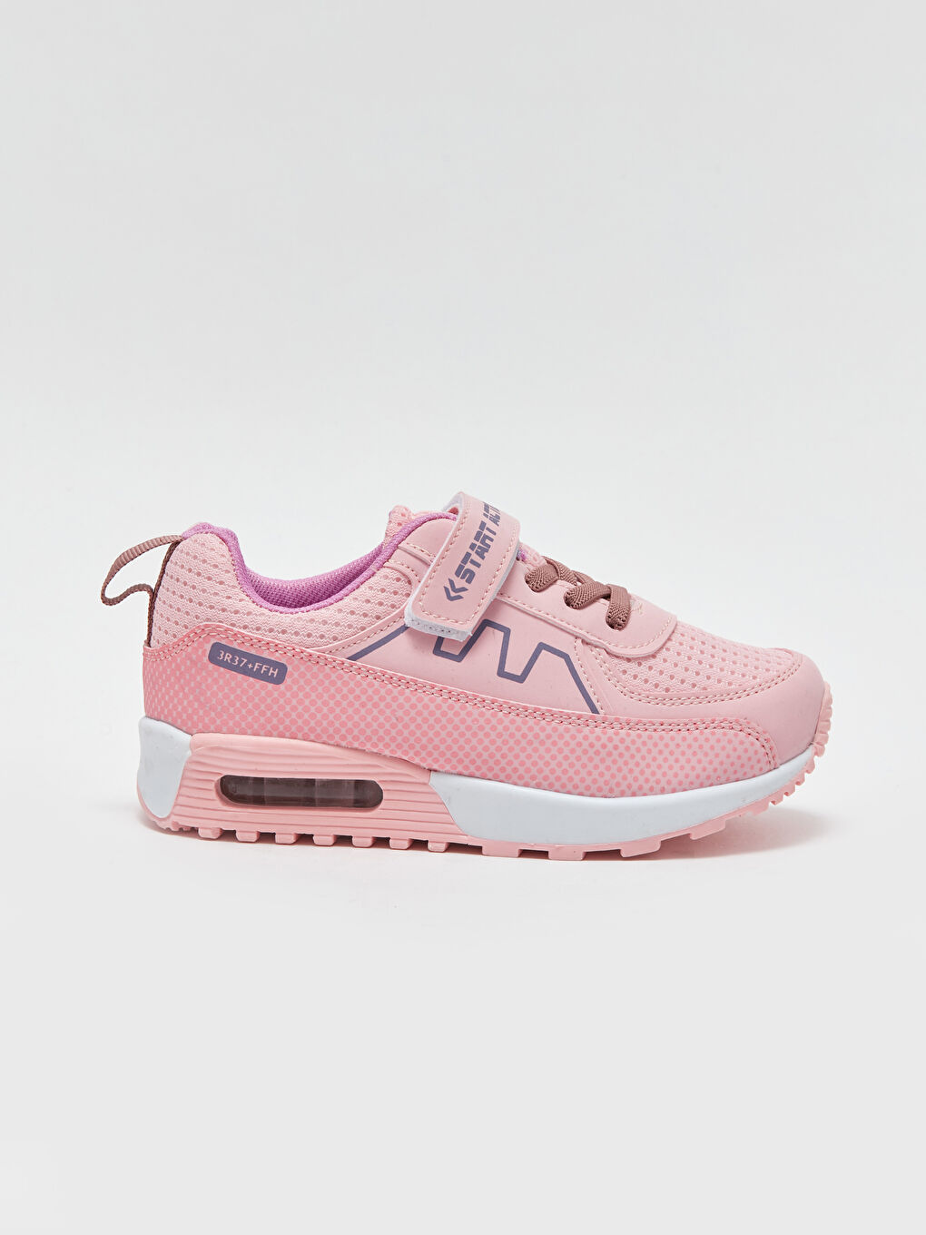 Pembe Cırt Cırtlı Renk Bloklu Kız Çocuk Spor Ayakkabı-1