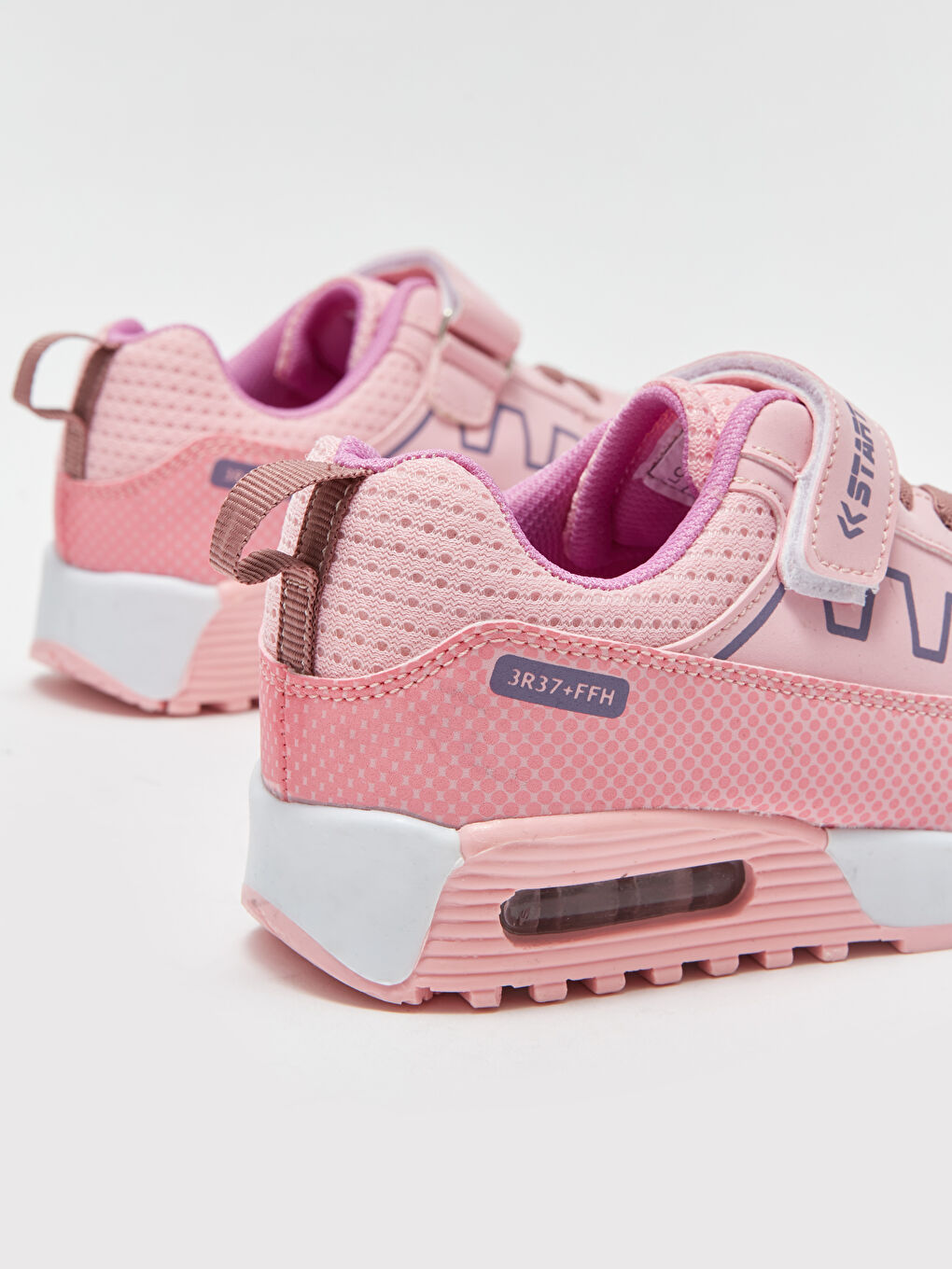 Pembe Cırt Cırtlı Renk Bloklu Kız Çocuk Spor Ayakkabı-4