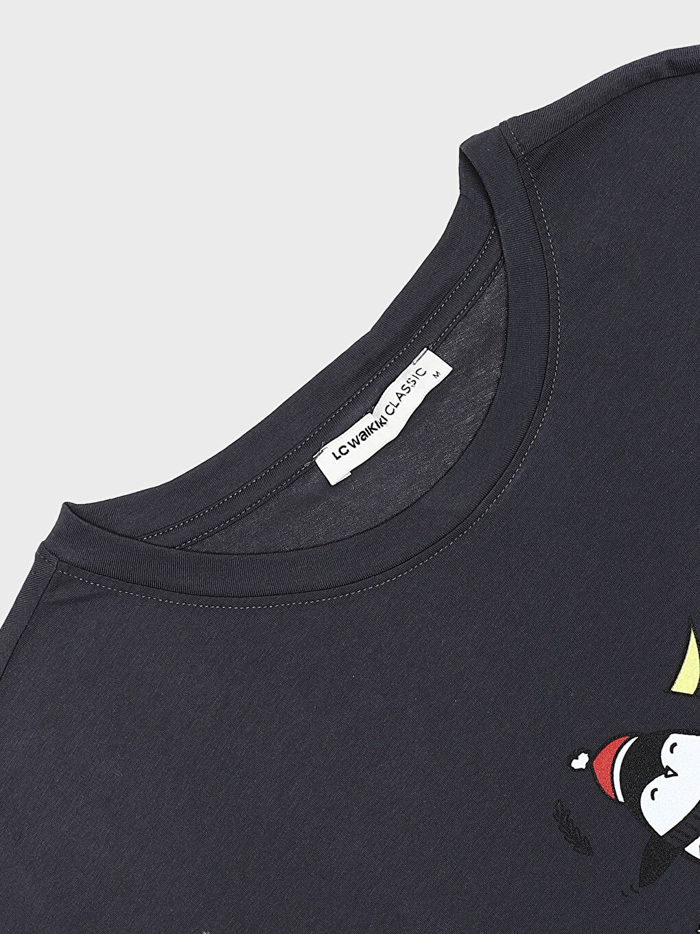 Crew Neck Printed Women's Nightdress-1