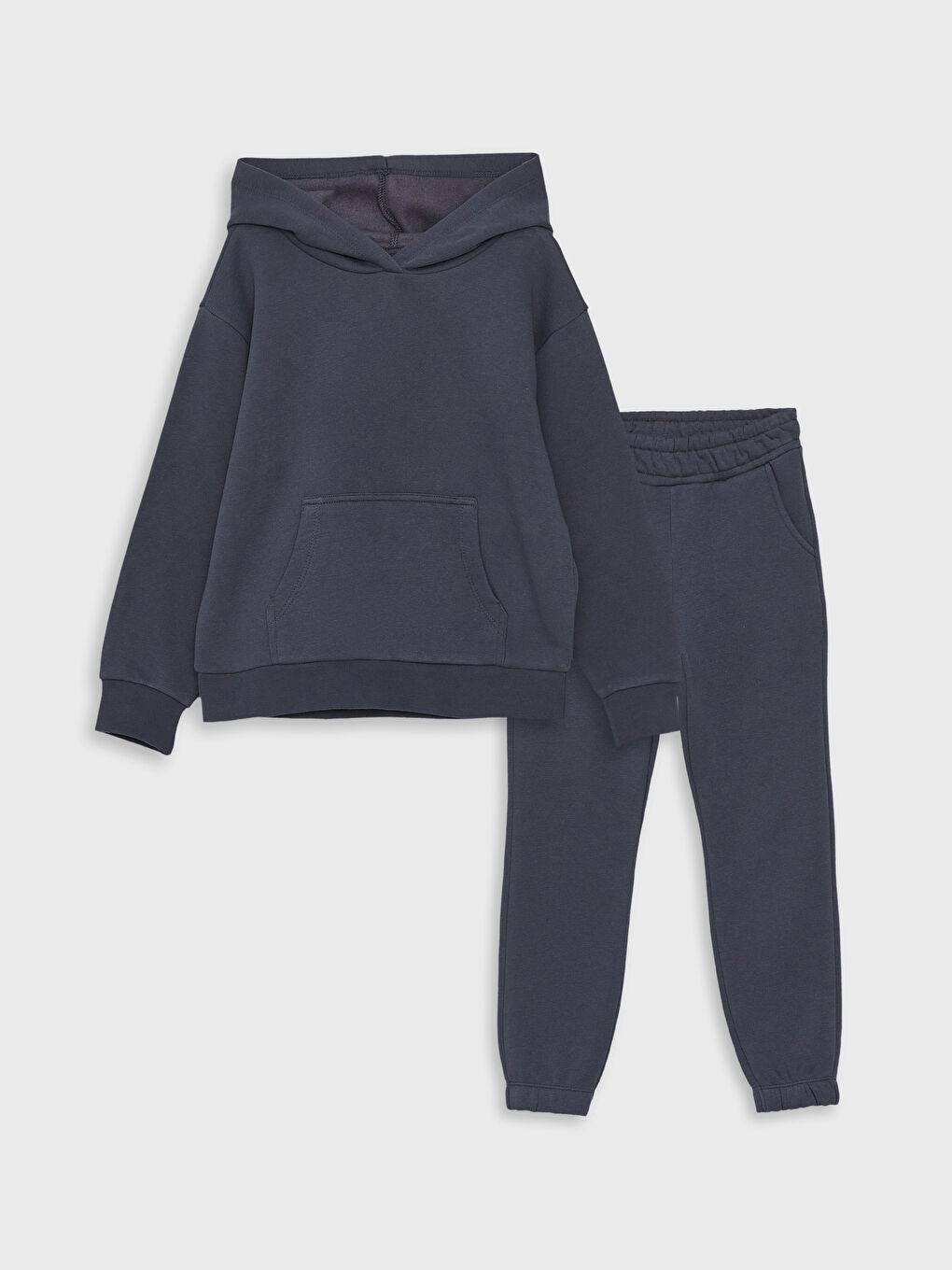 Hanorac Basic cu Glugă și Pantaloni de Trening pentru Fete, cu Mânecă Lungă