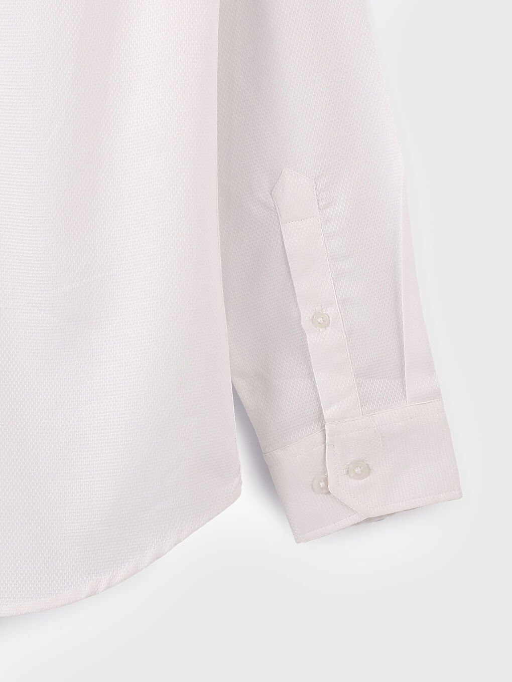 قميص رجالي كم طويل بقماش دوبي بقصة عادية-3