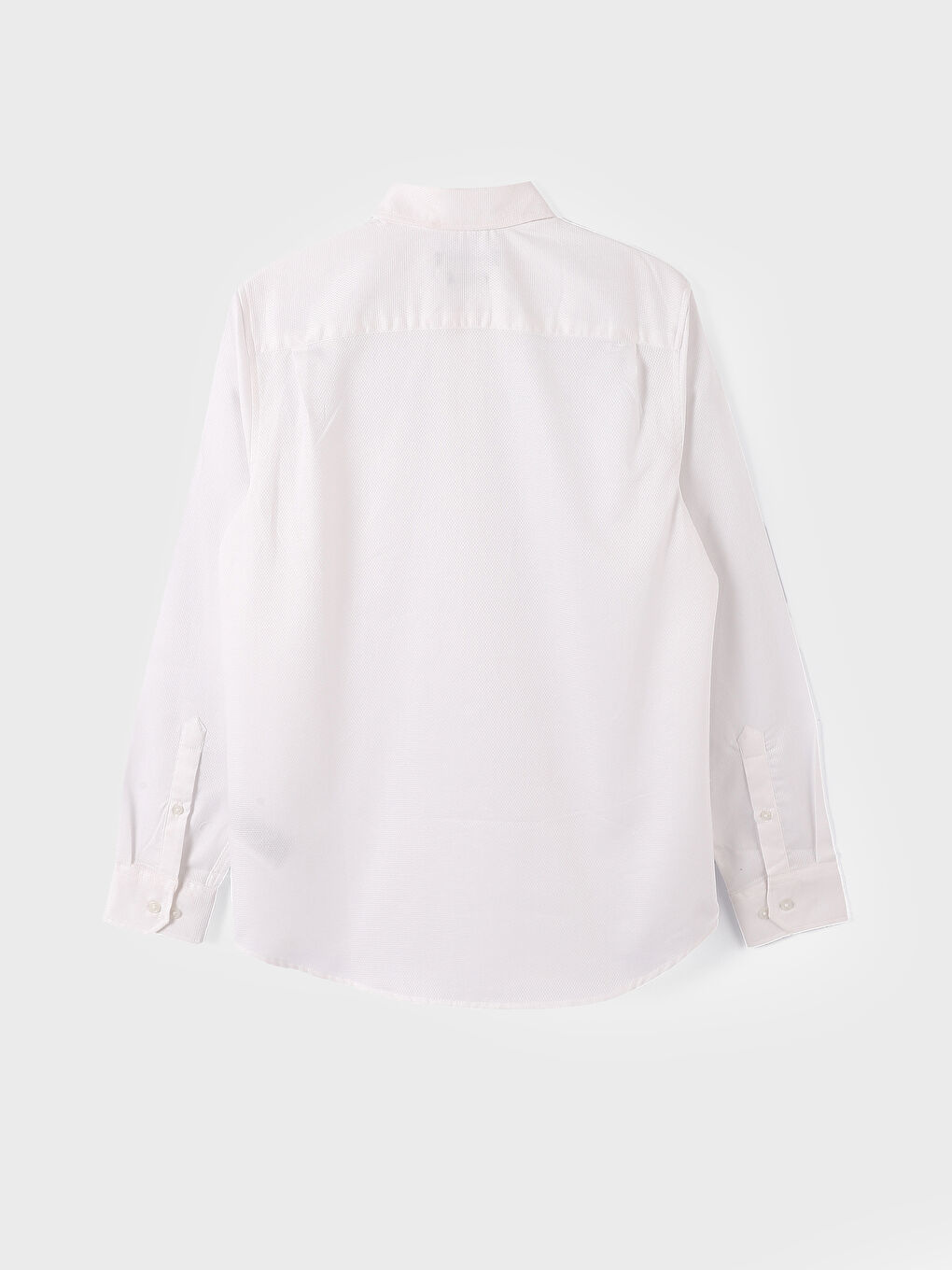 قميص رجالي كم طويل بقماش دوبي بقصة عادية-1