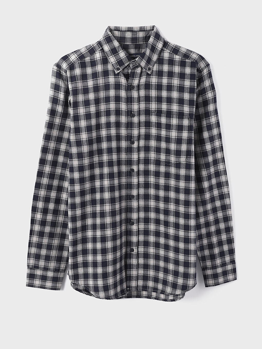 Regular Fit Long Sleeve Plaid Men's Flannel Shirt