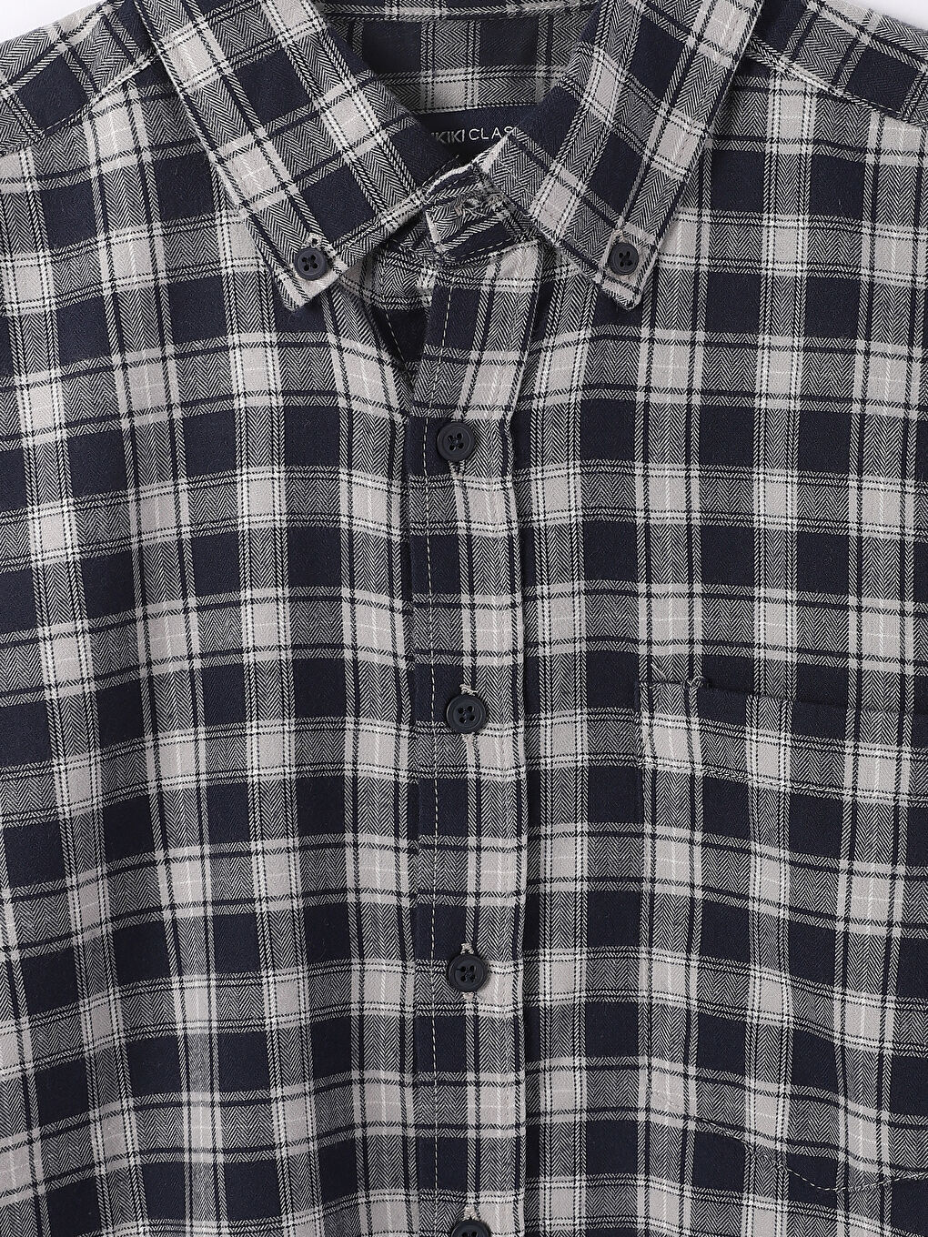 Regular Fit Long Sleeve Plaid Men's Flannel Shirt-2