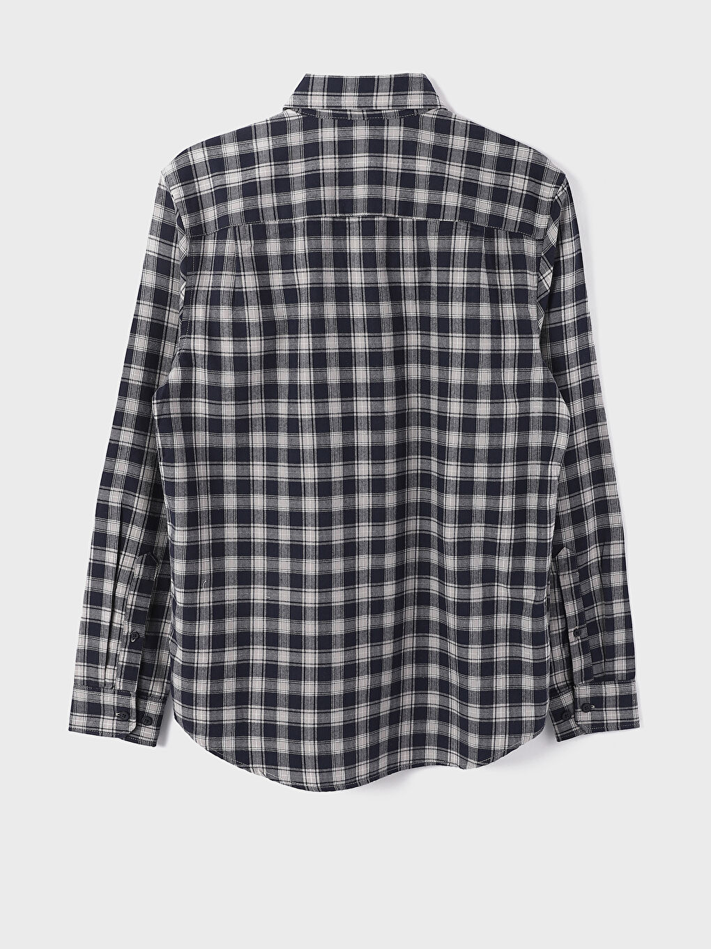 Regular Fit Long Sleeve Plaid Men's Flannel Shirt-6