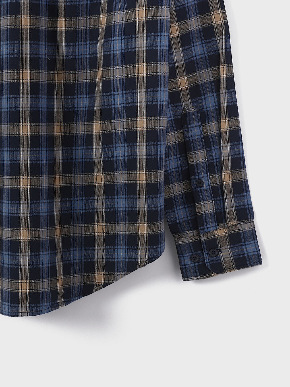 Regular Fit Long Sleeve Plaid Men's Flannel Shirt-2