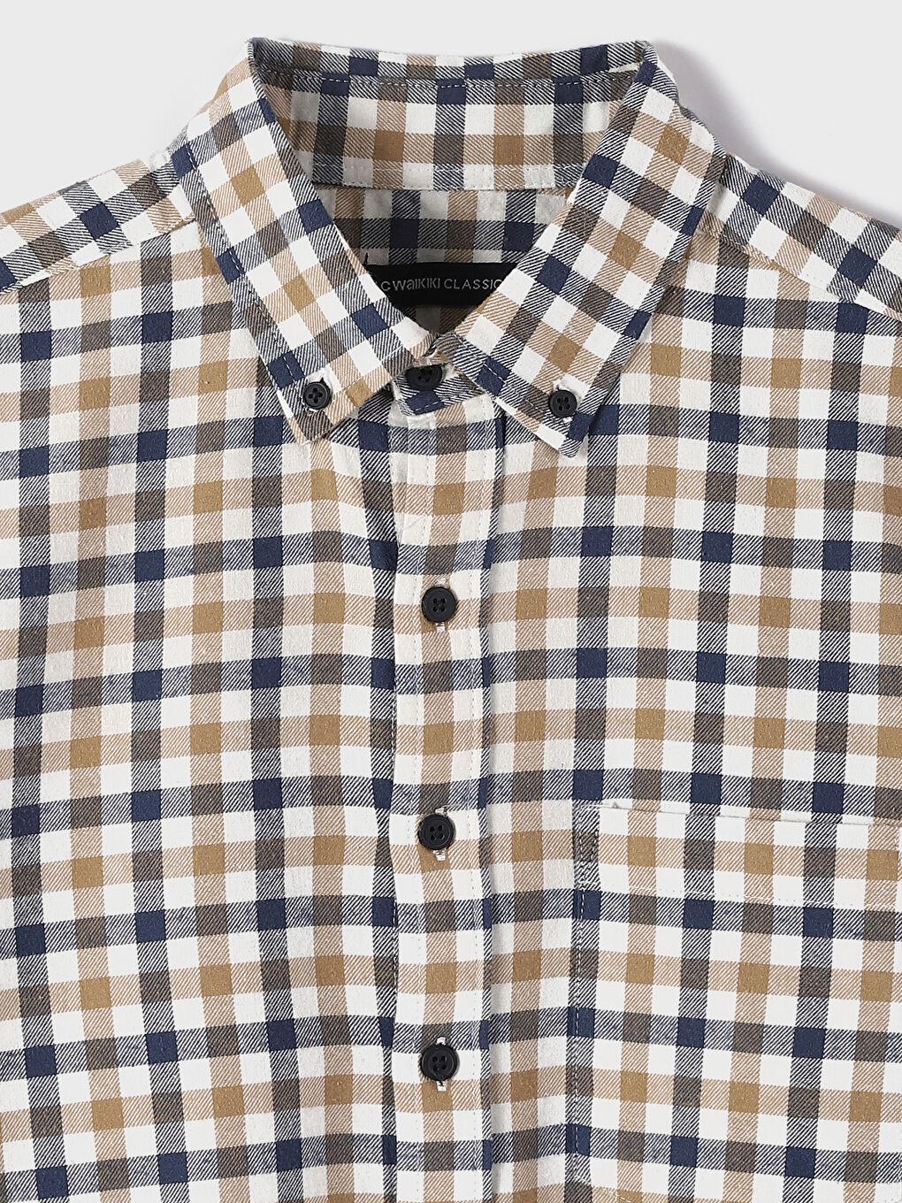 Regular Fit Long Sleeve Plaid Men's Shirt-3