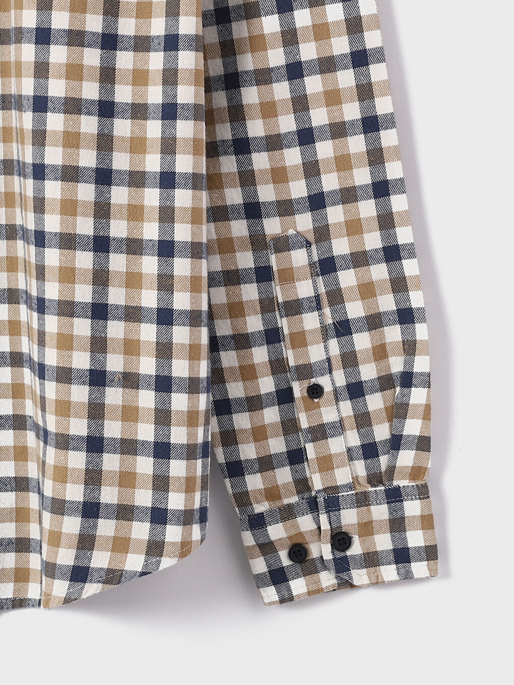 Regular Fit Long Sleeve Plaid Men's Shirt-5