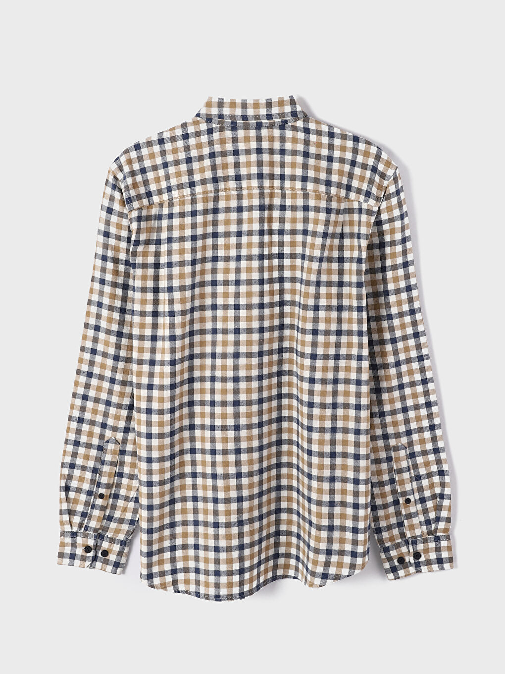 Regular Fit Long Sleeve Plaid Men's Shirt-7