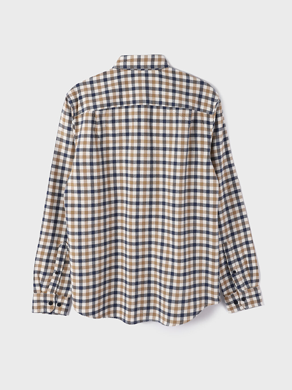 Regular Fit Long Sleeve Plaid Men's Shirt-6
