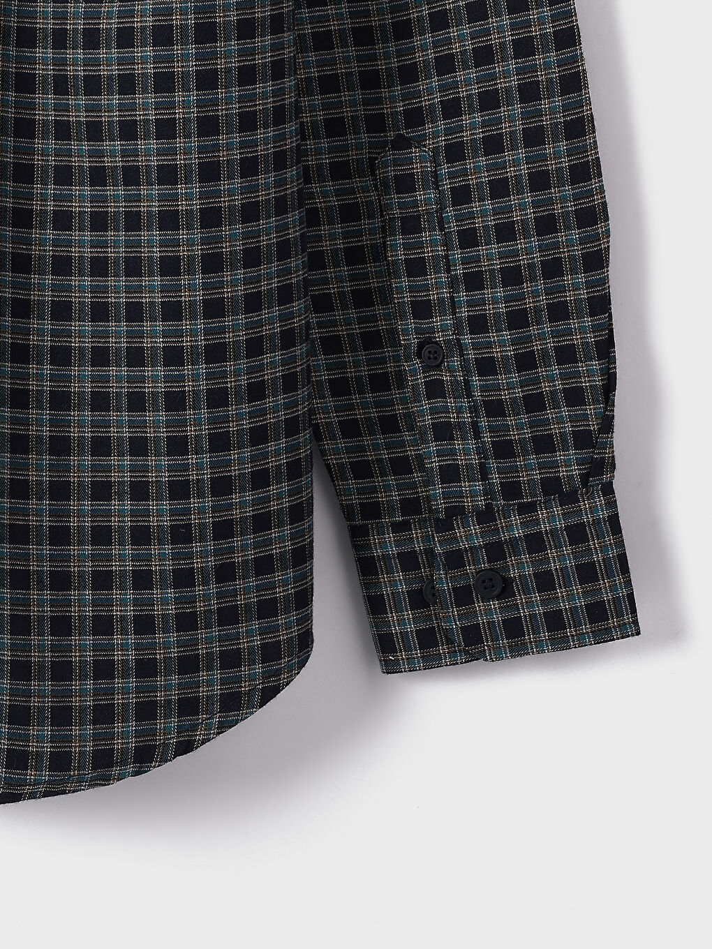 Regular Fit Long Sleeve Plaid Men's Shirt-3