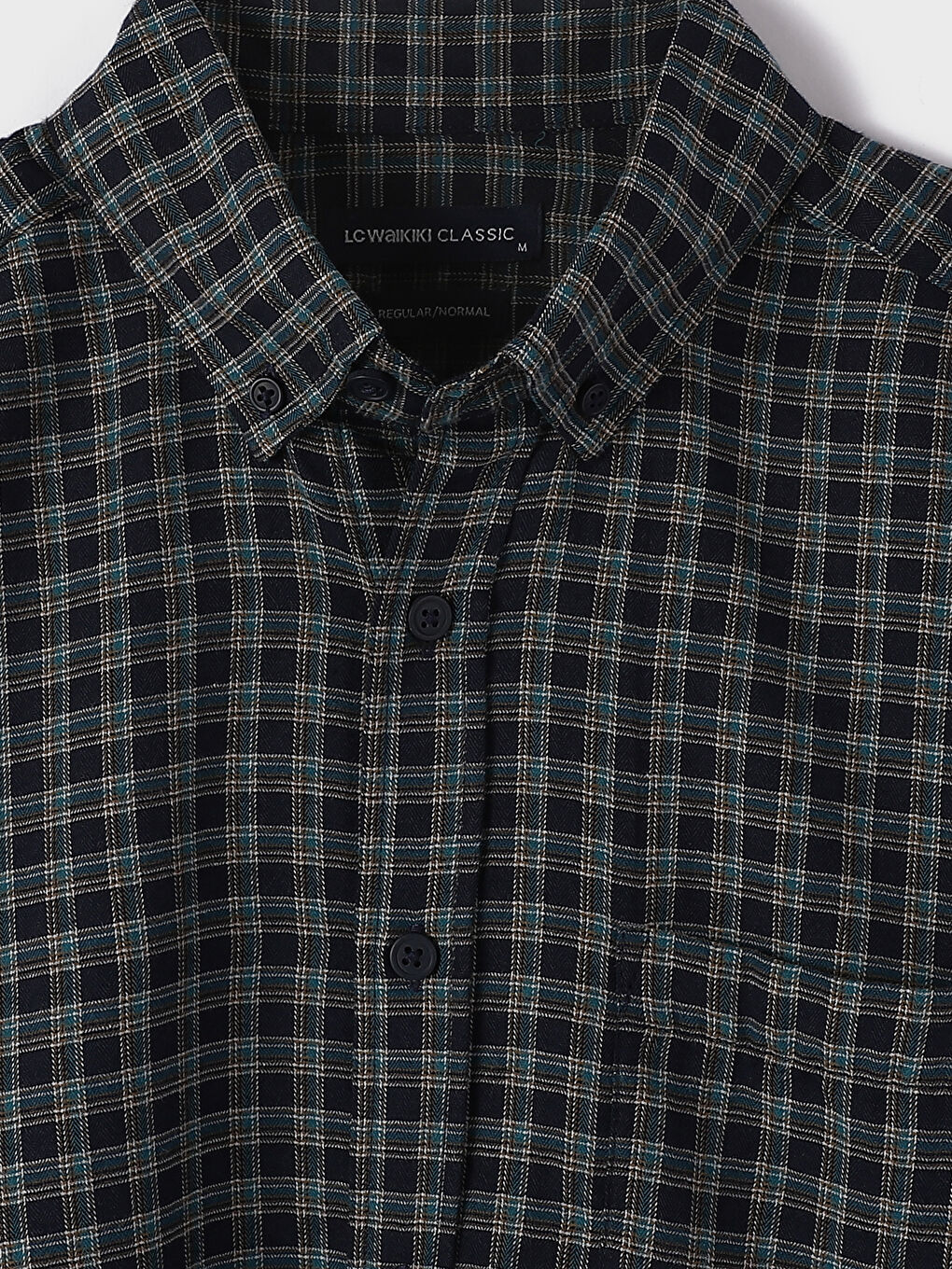 Regular Fit Long Sleeve Plaid Men's Shirt-5