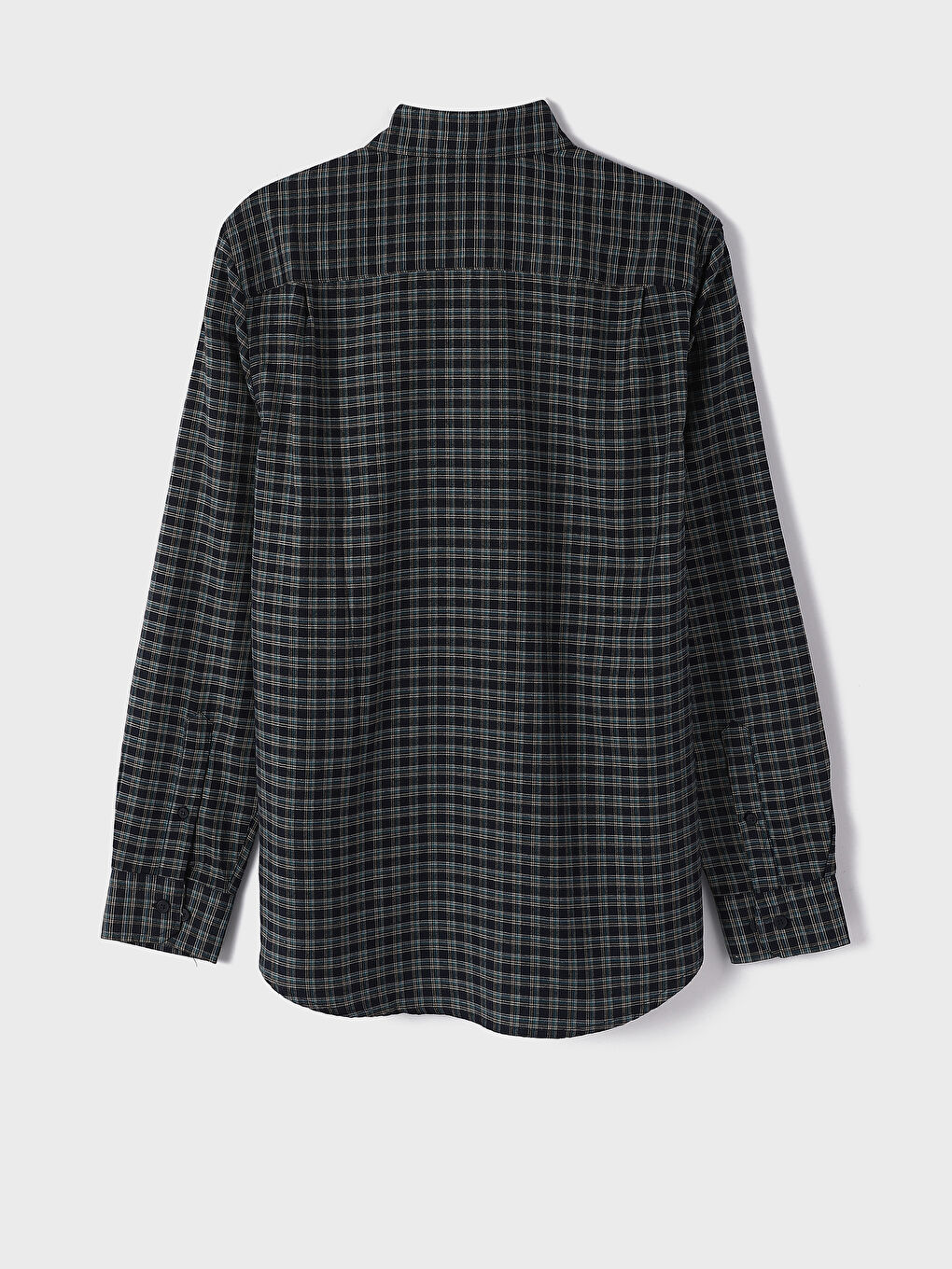 Regular Fit Long Sleeve Plaid Men's Shirt-7