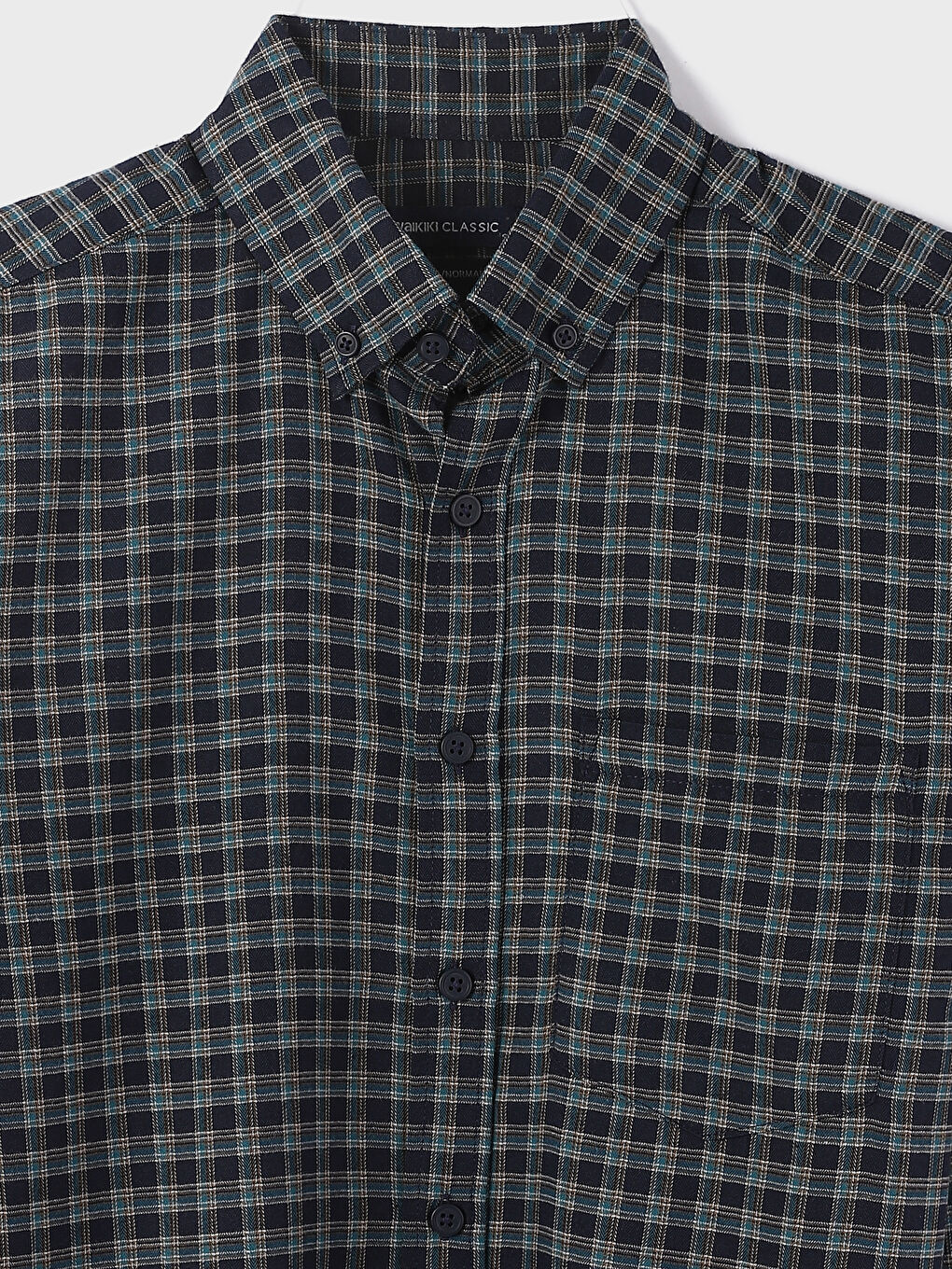 Regular Fit Long Sleeve Plaid Men's Shirt-4