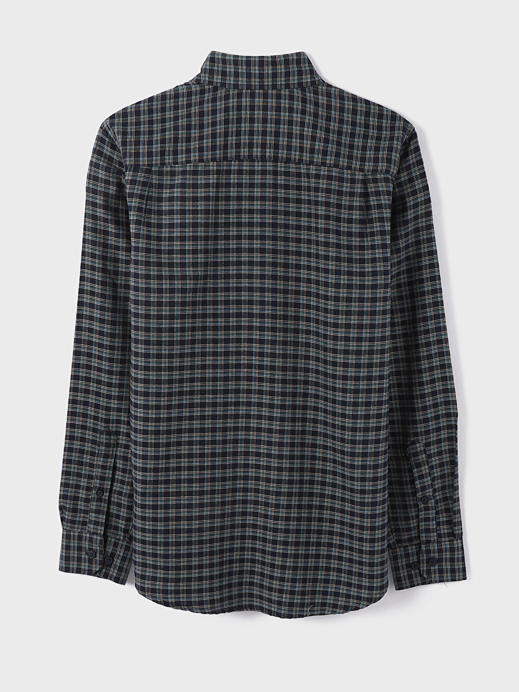 Regular Fit Long Sleeve Plaid Men's Shirt-6