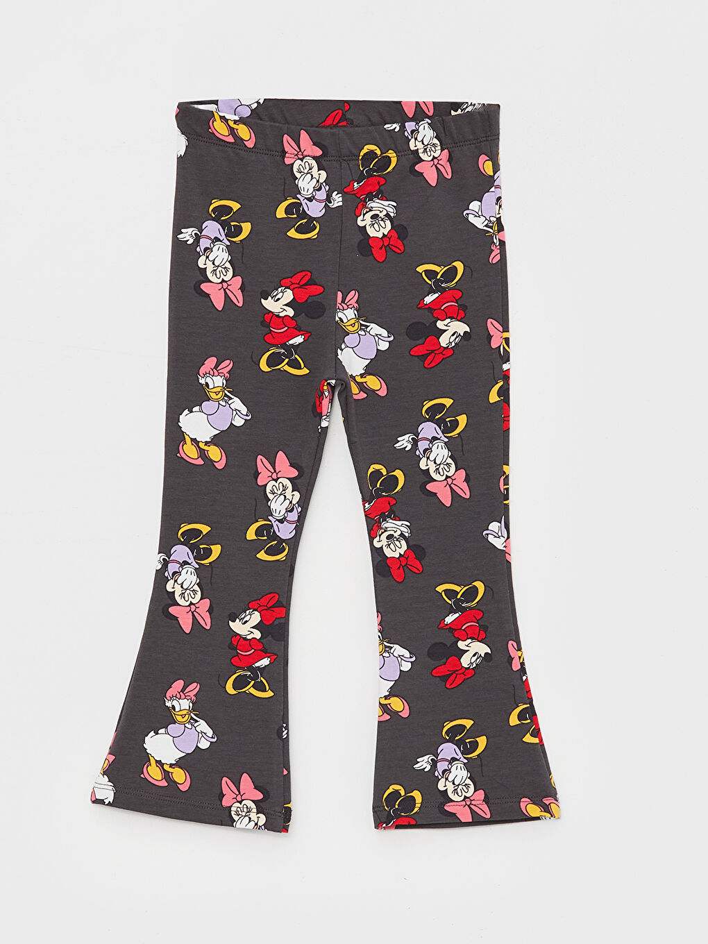 LCW baby Antrasit Baskılı Beli Lastikli Minnie Mouse Baskılı Kız Bebek Tayt Pantolon - 3