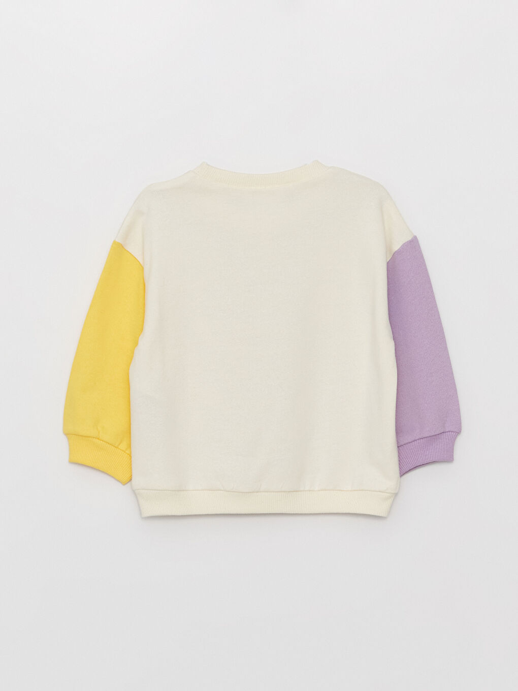 Ekru Bisiklet Yaka Dumbo Baskılı Kız Bebek Sweatshirt-2