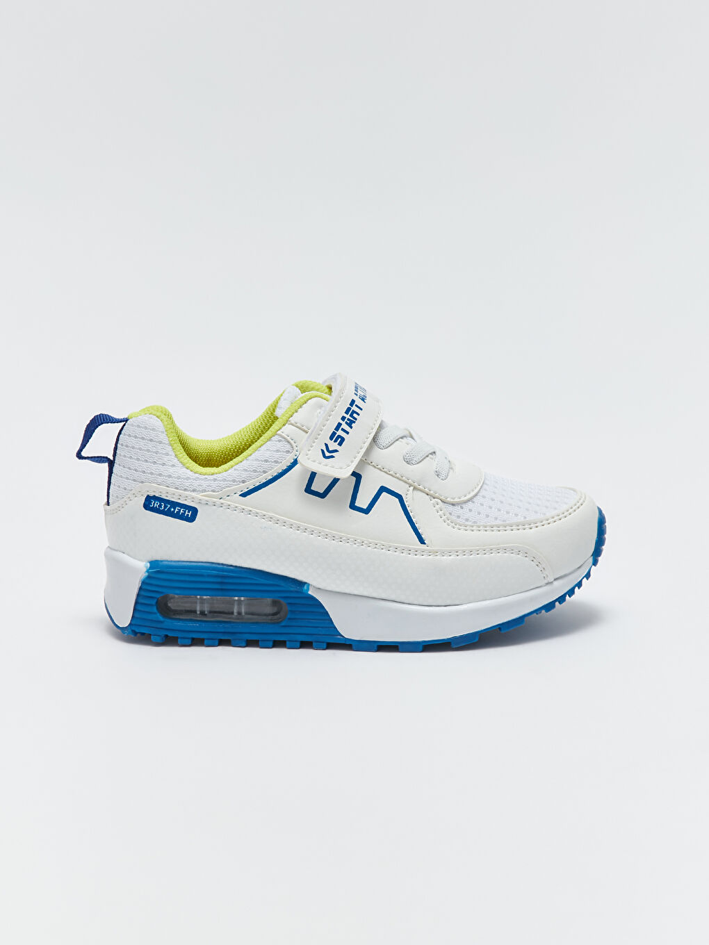 Beyaz Bağcıklı Cırt Cırtlı Erkek Çocuk Spor Ayakkabı-1