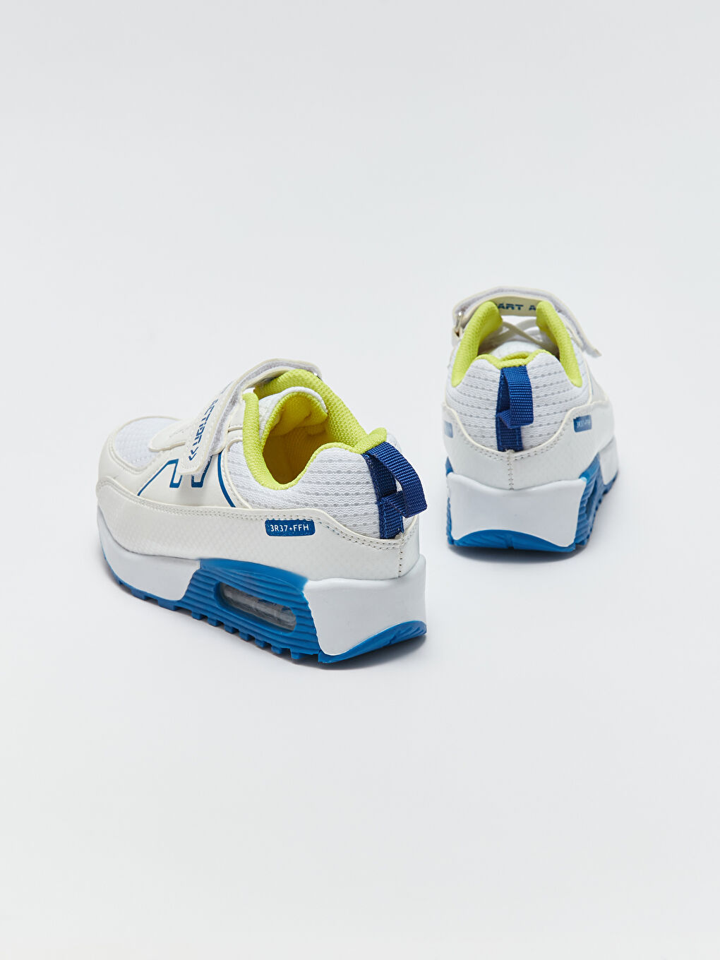 Beyaz Bağcıklı Cırt Cırtlı Erkek Çocuk Spor Ayakkabı-3