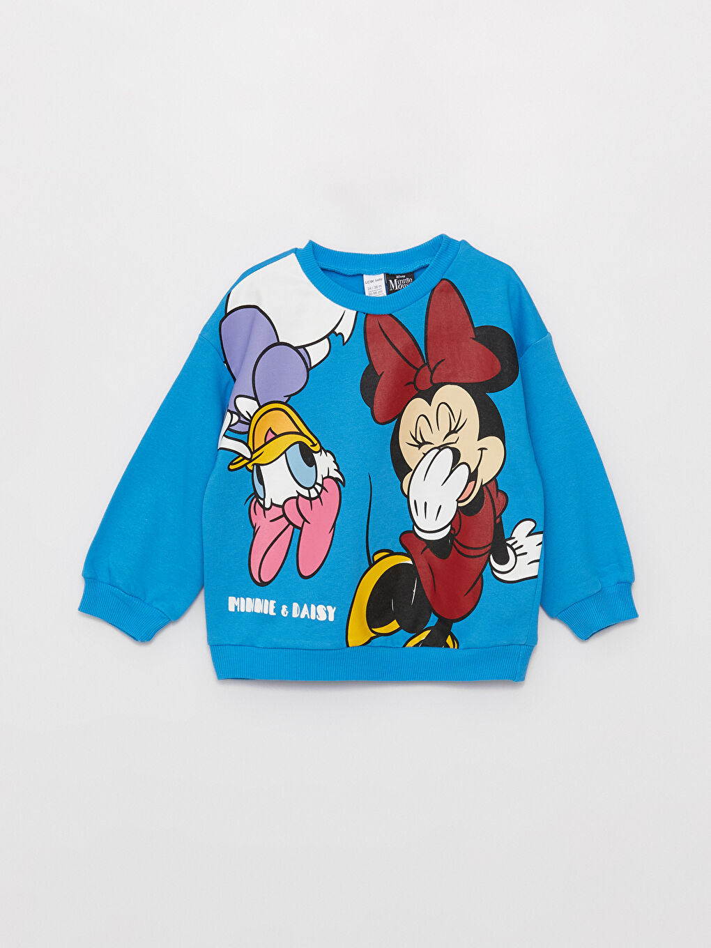 LCW baby Mavi Bisiklet Yaka Minnie Mouse Baskılı Kız Bebek Sweatshirt - 2