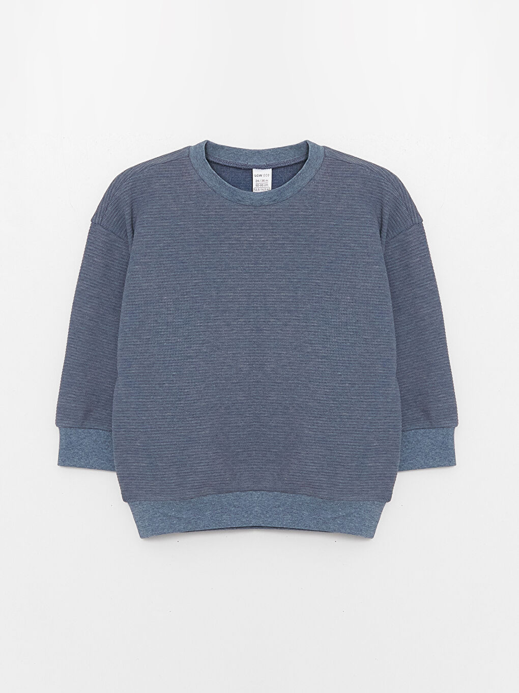 Mavi Bisiklet Yaka Uzun Kollu Erkek Bebek Sweatshirt