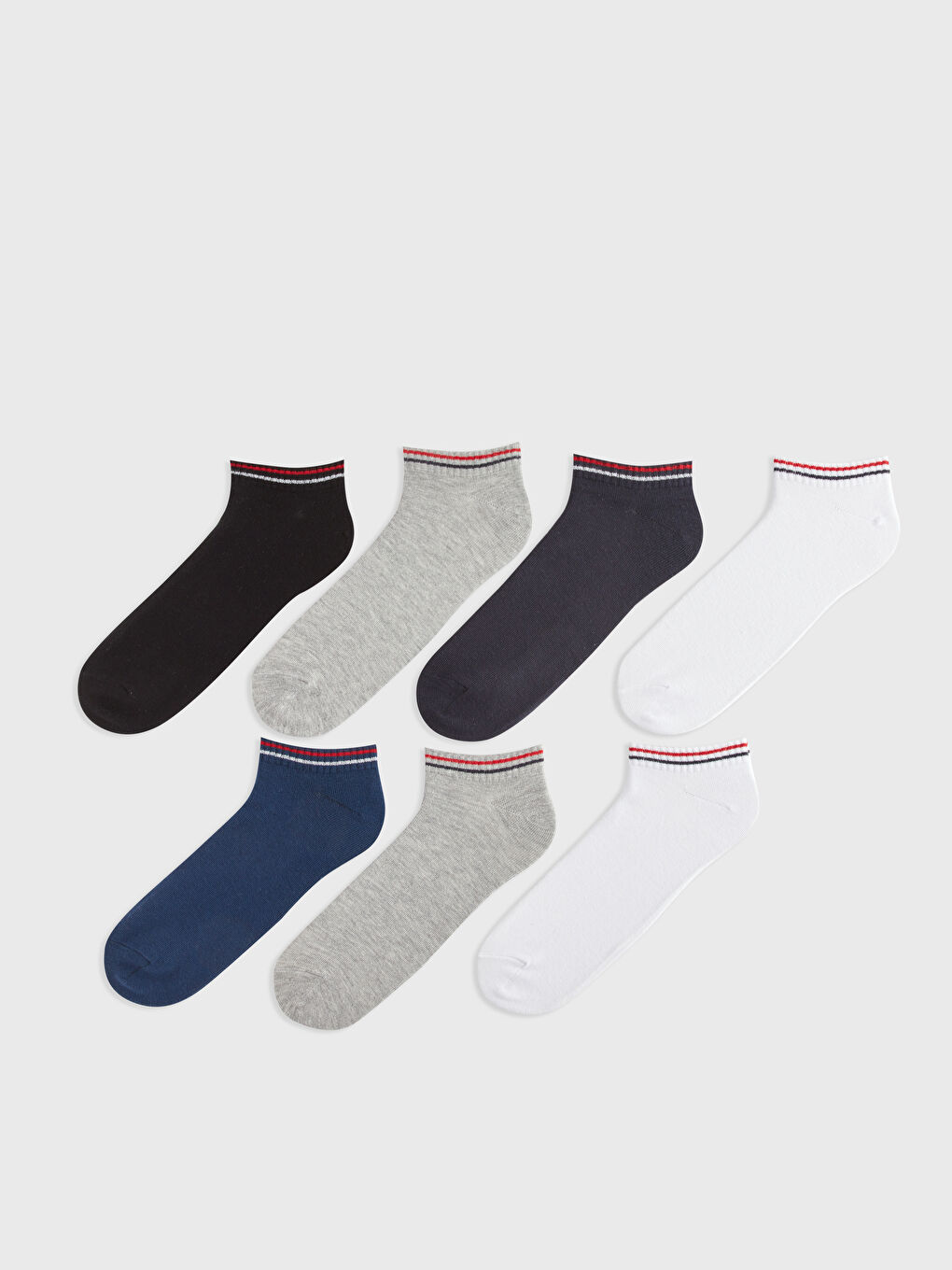 Striped Men's Trainer Socks 7 Pack