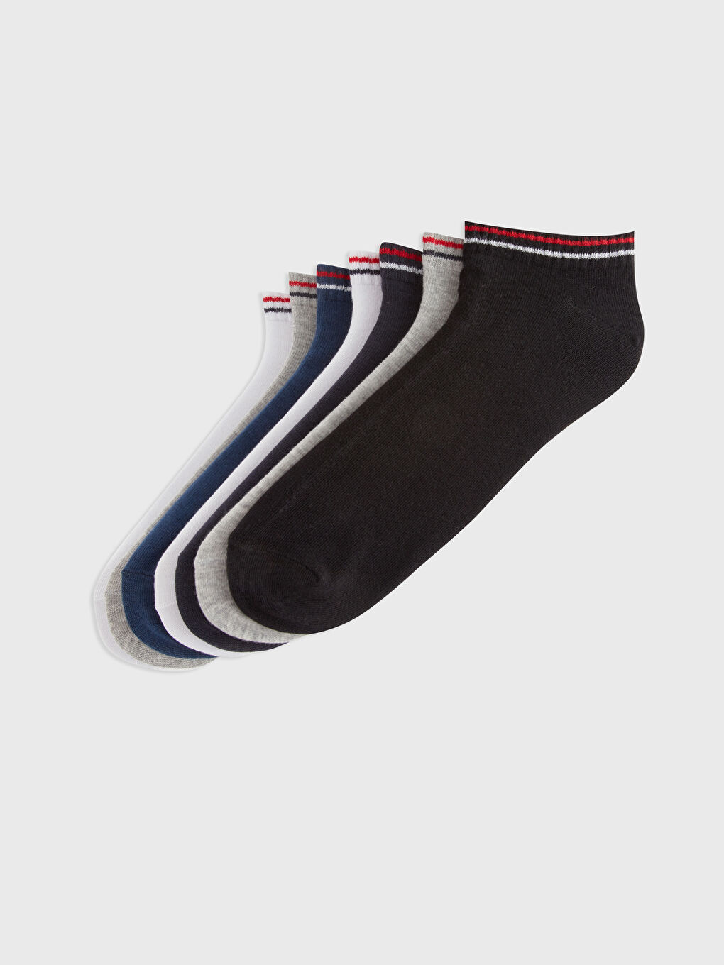 Striped Men's Trainer Socks 7 Pack-1