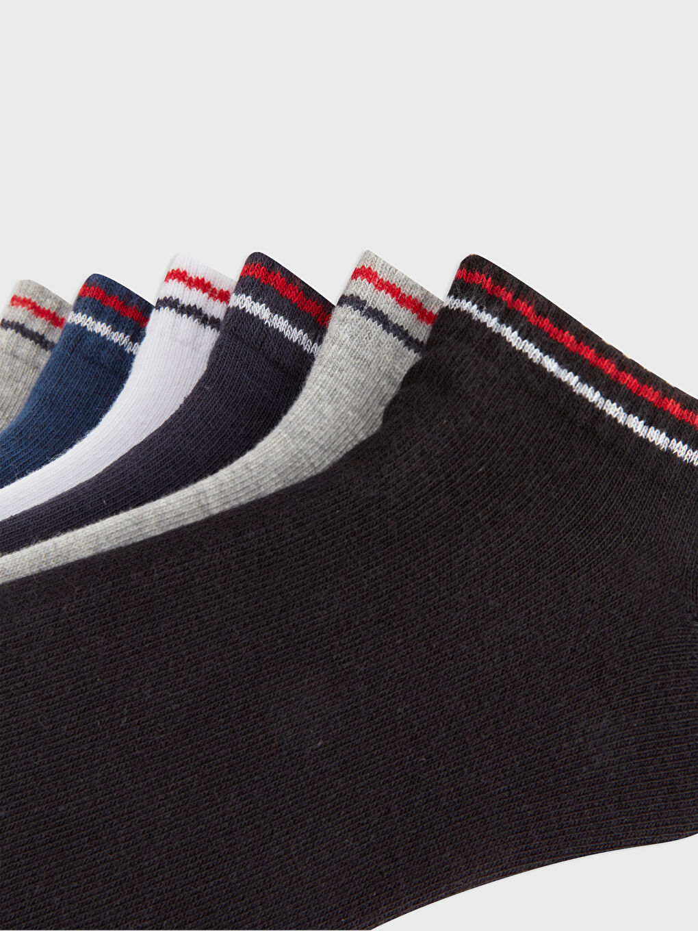 Striped Men's Trainer Socks 7 Pack-2