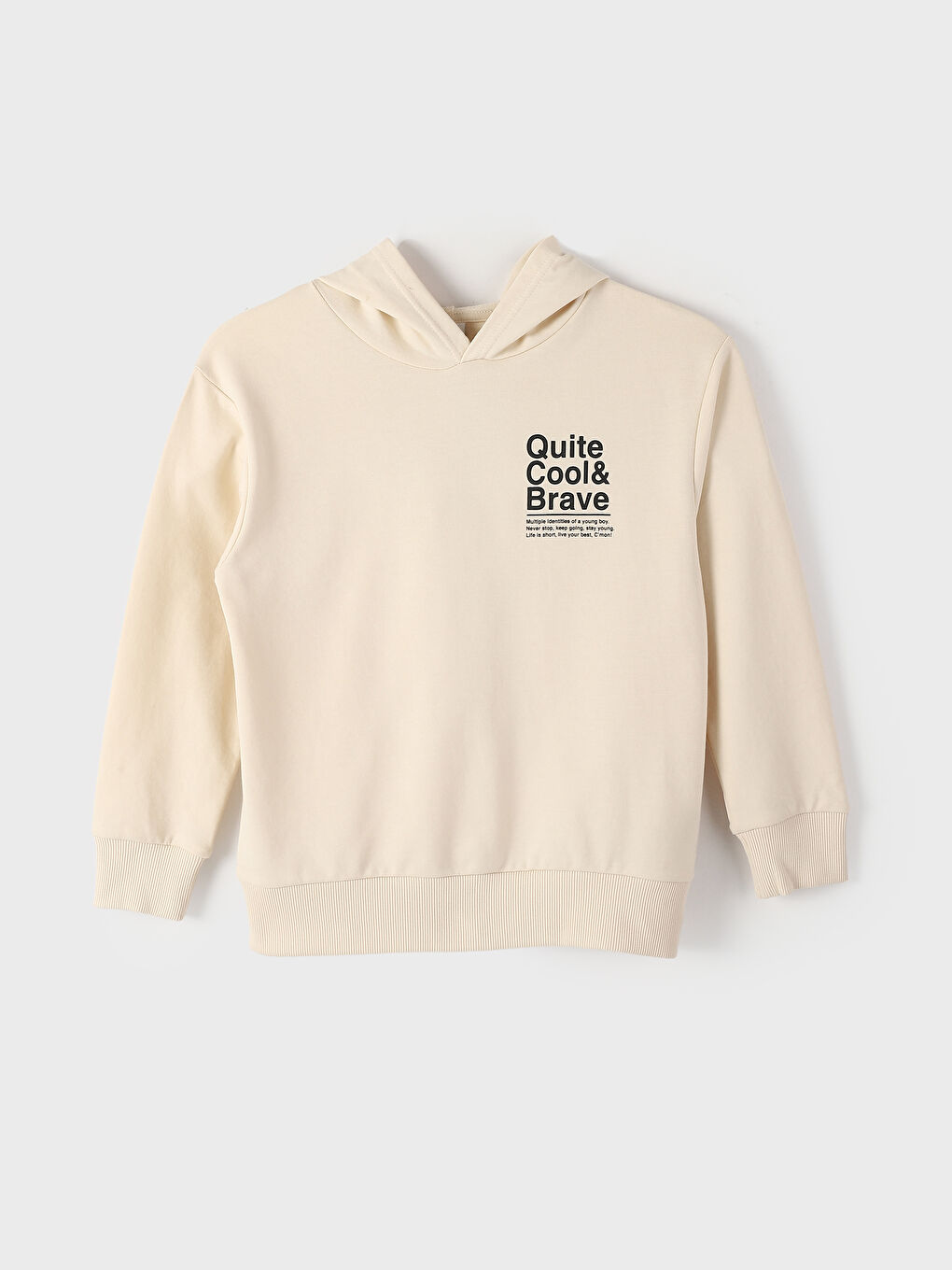 Hooded Printed Long Sleeve Boys' Sweatshirt