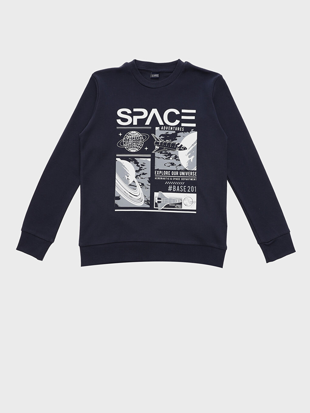 Crew Neck Printed Long Sleeve Boys' T-Shirt -W3FS02Z4-R47