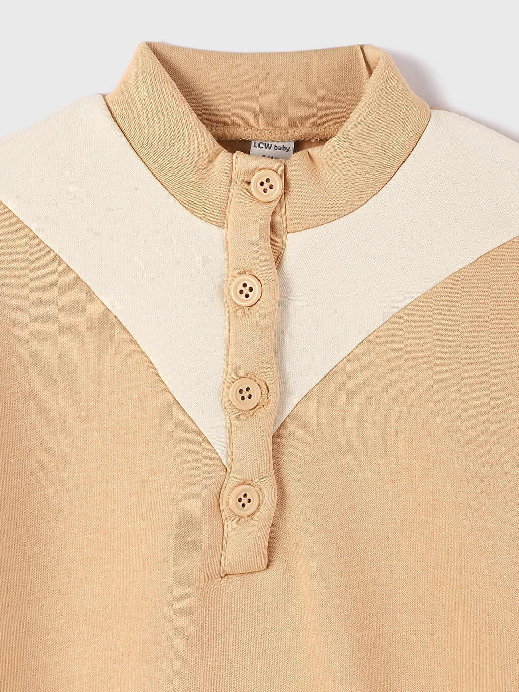 طقم بنات رضع ياقة عالية كم طويل سويت شيرت وبنطال عبوتان-3