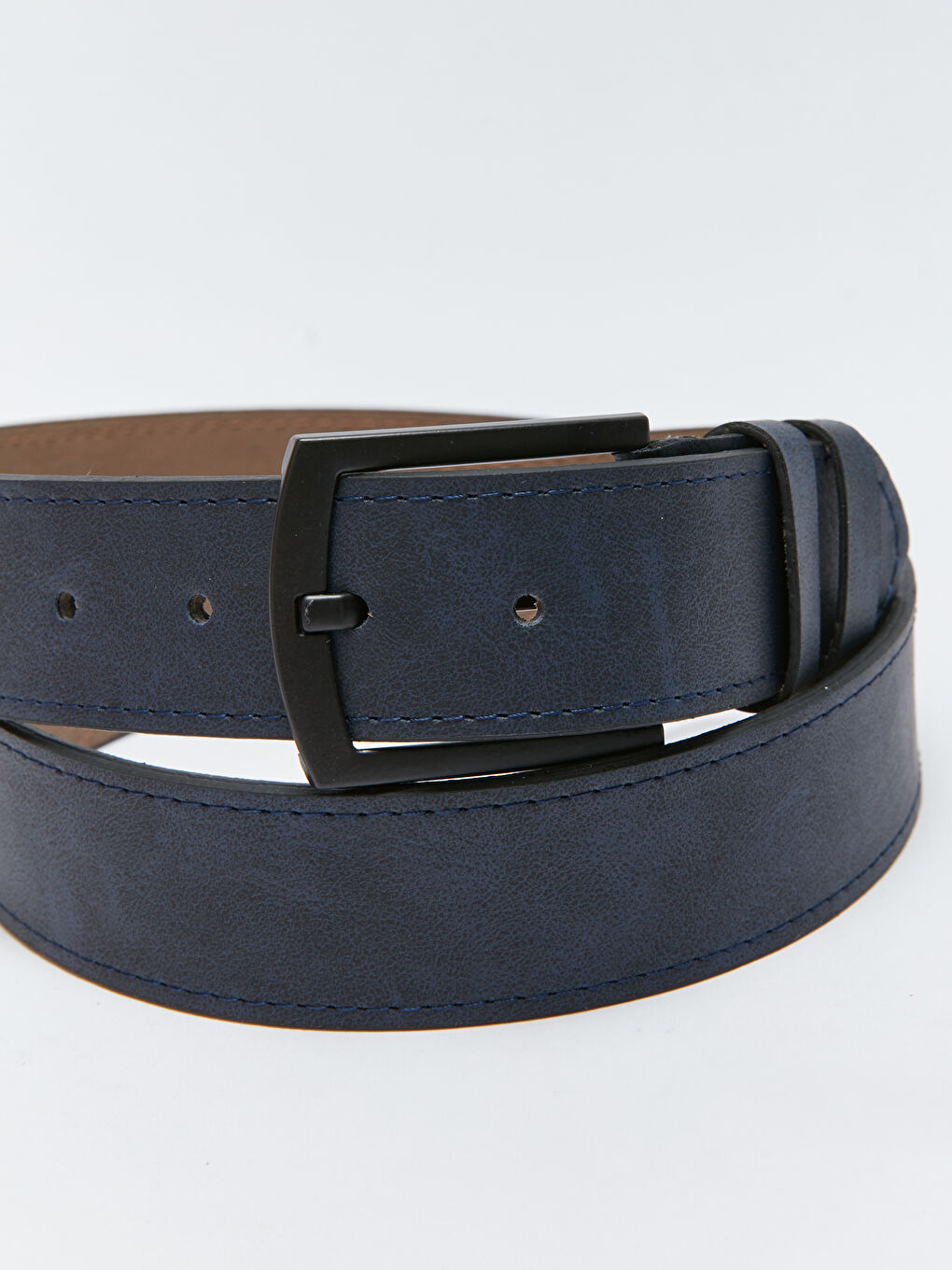 Lacivert Deri Görünümlü Erkek Kemer-3