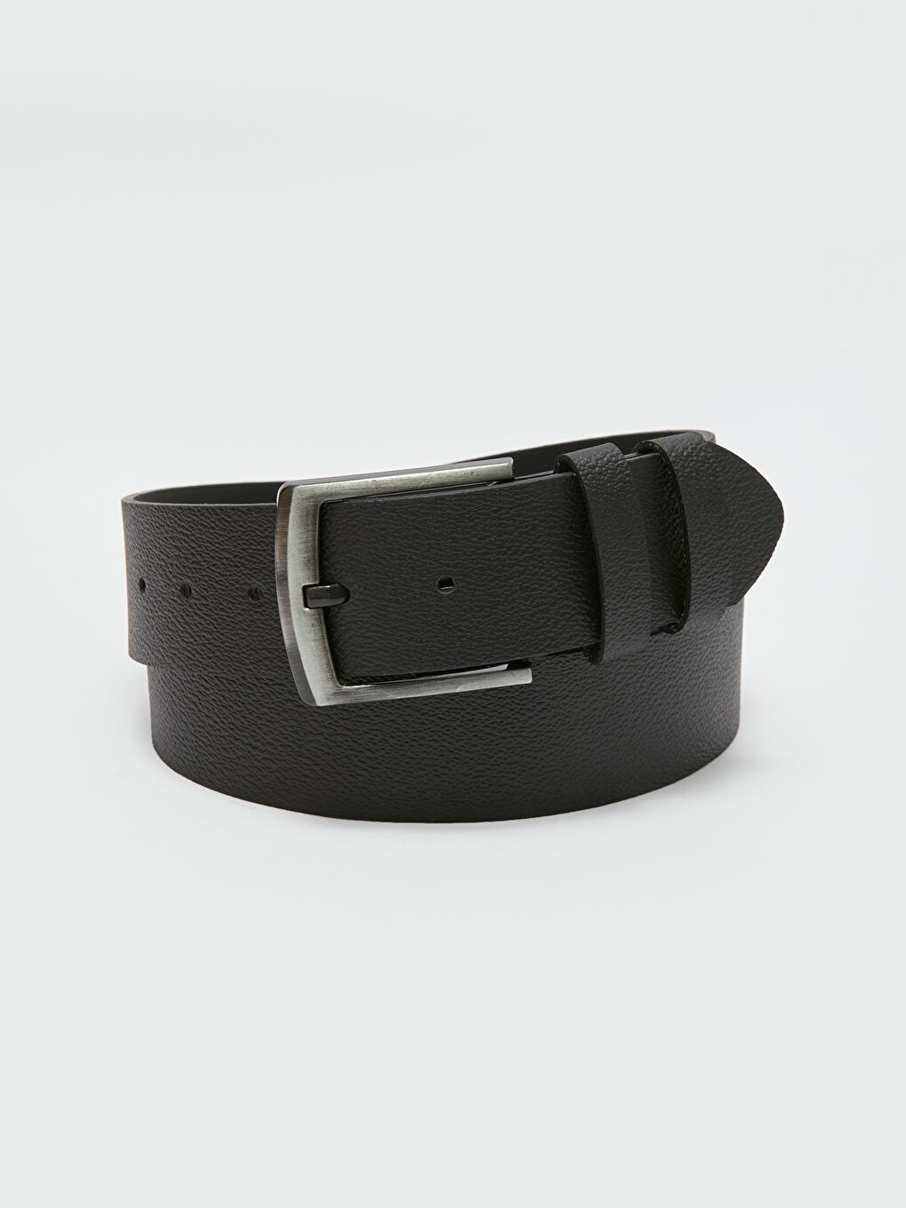 Siyah Deri Görünümlü Erkek Kemer