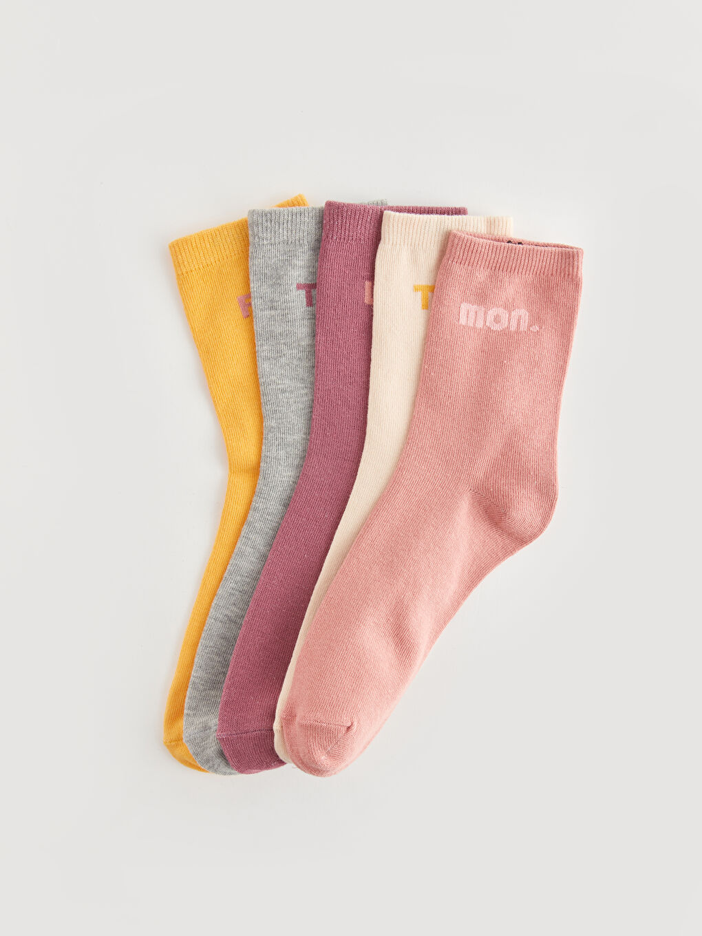 جوارب للكاحل مطبوعة للسيدات عبوة من 5 قطع-1