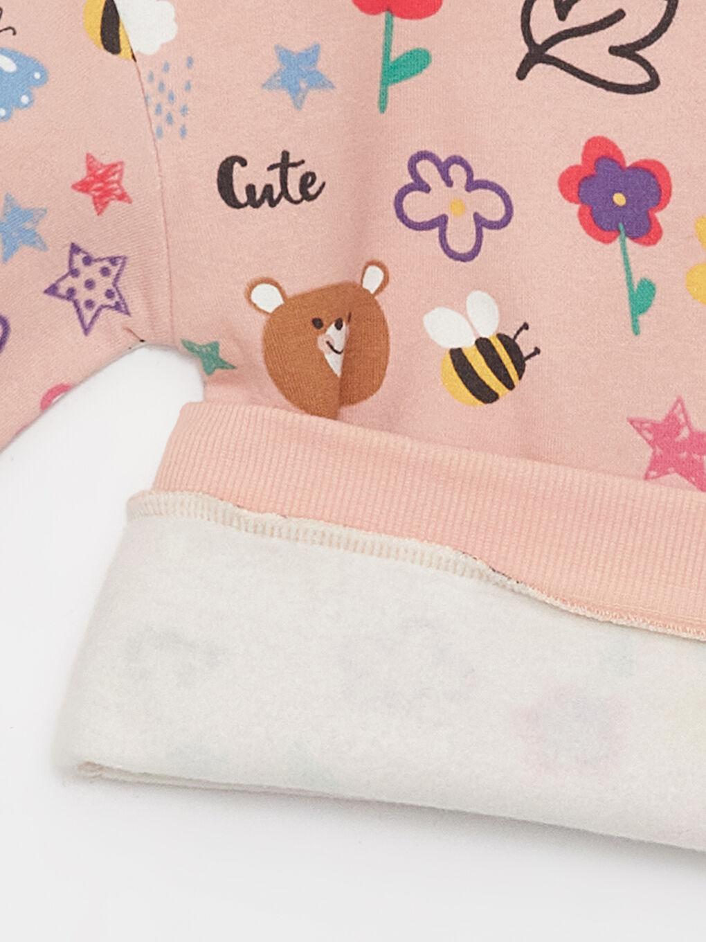 Свитшот с круглым вырезом, длинным рукавом и принтом для малышек девочек-1