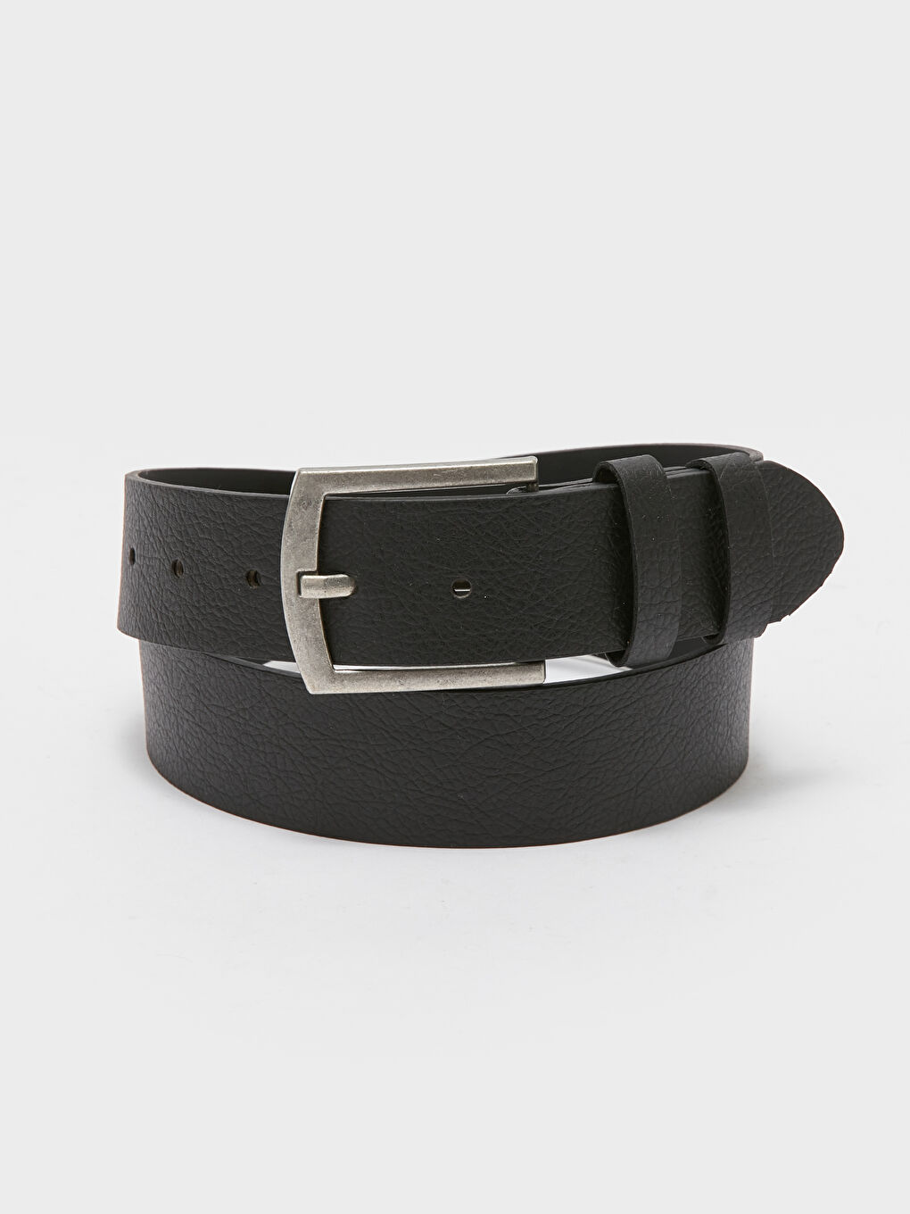 Siyah Kendinden Desenli Erkek Kemer