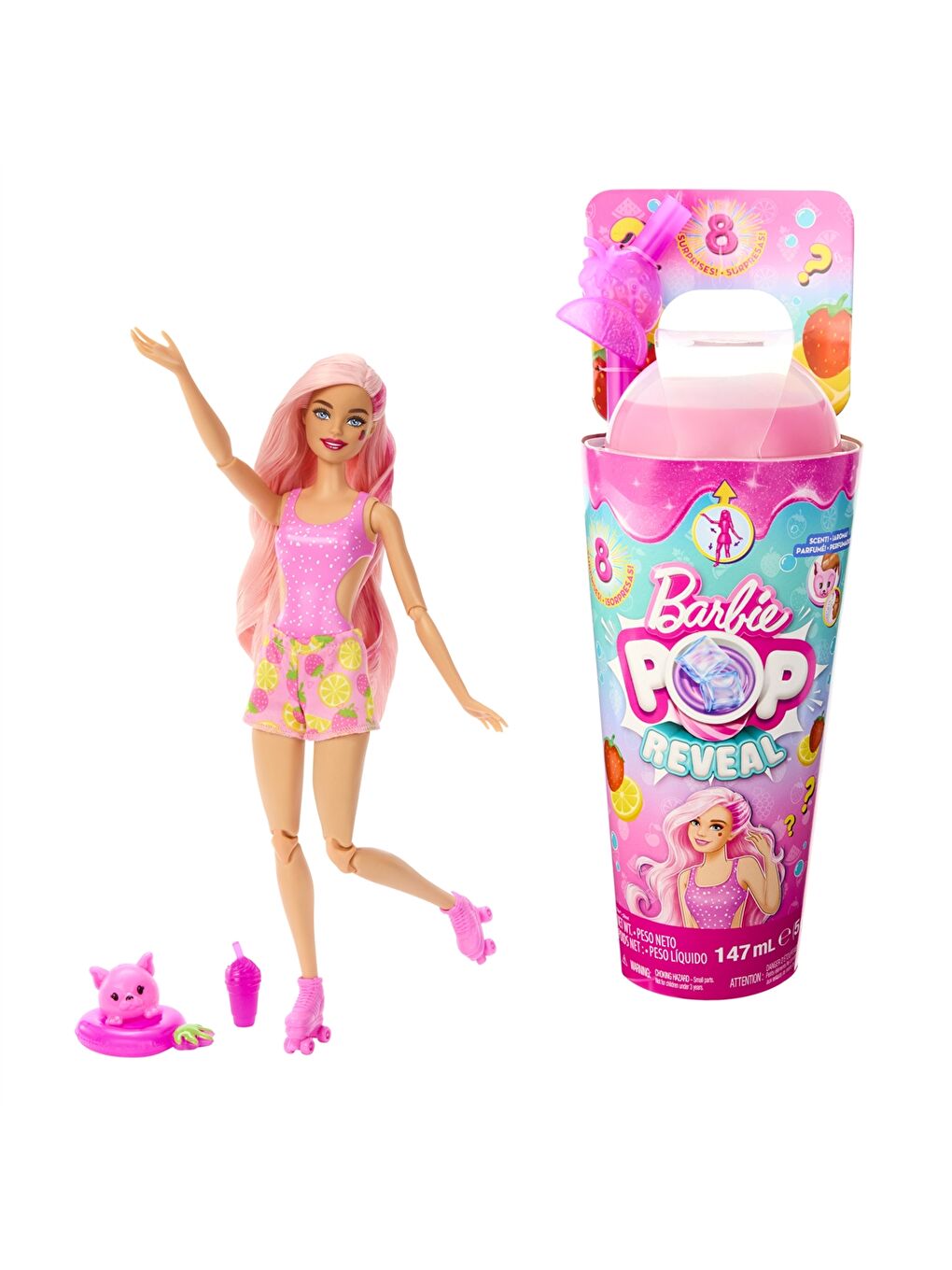 Karışık Barbie Baskılı Kız Çocuk Suluk 147 ml