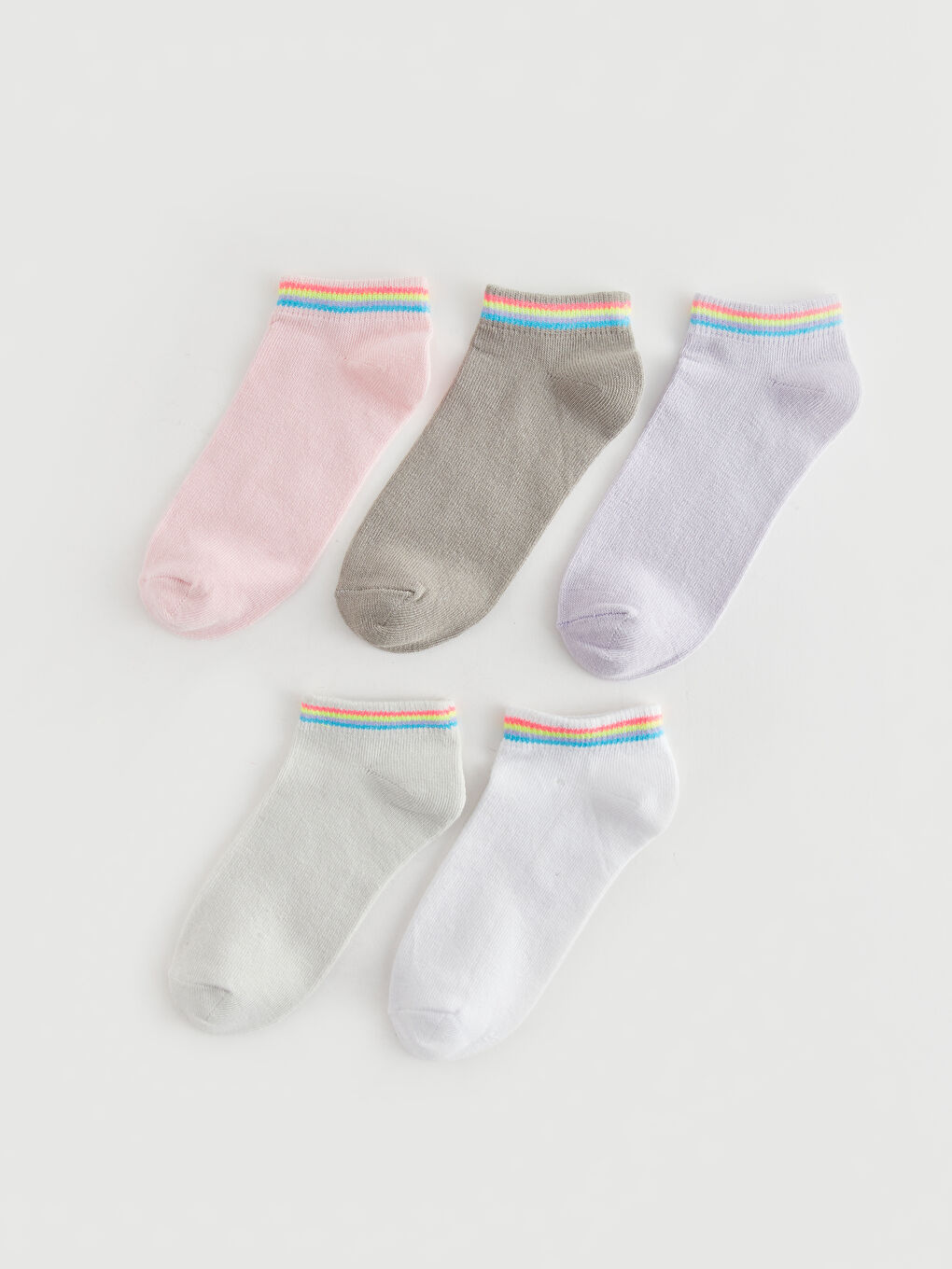 Chaussettes Booties Bloc de Couleurs pour Filles Lot de 5 Pièces