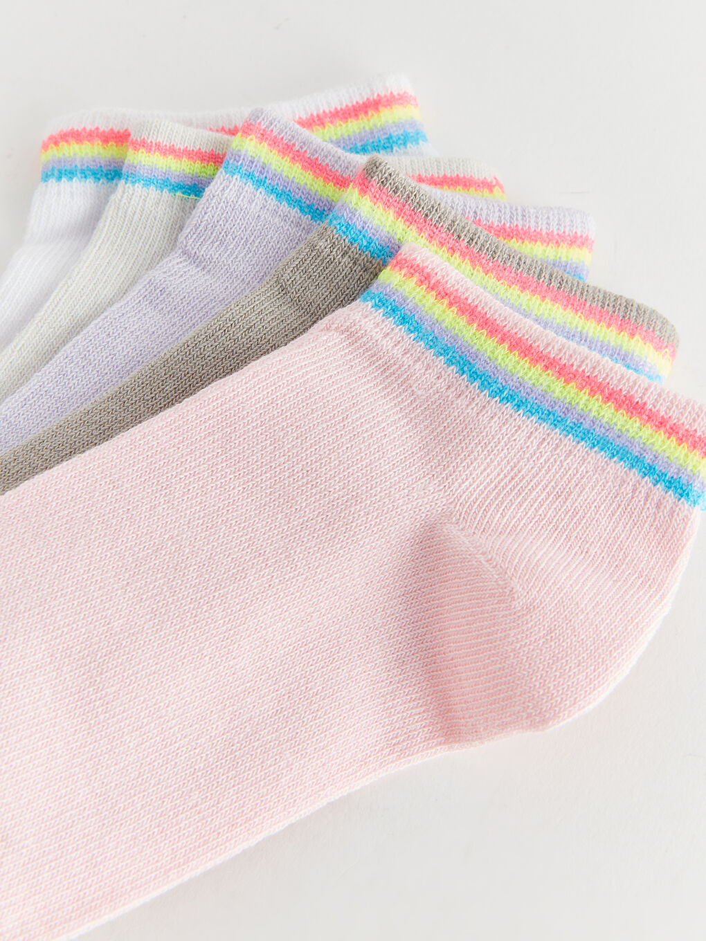 Chaussettes Booties Bloc de Couleurs pour Filles Lot de 5 Pièces-2