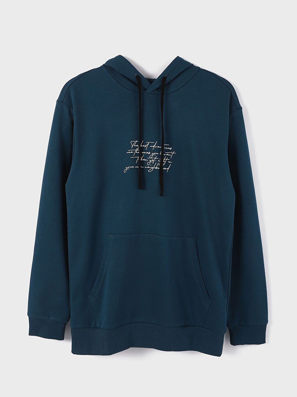 هودي كم طويل مطبوع للرجال